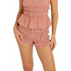 NEW RHYTHM. paloma smocked bloomer short in red